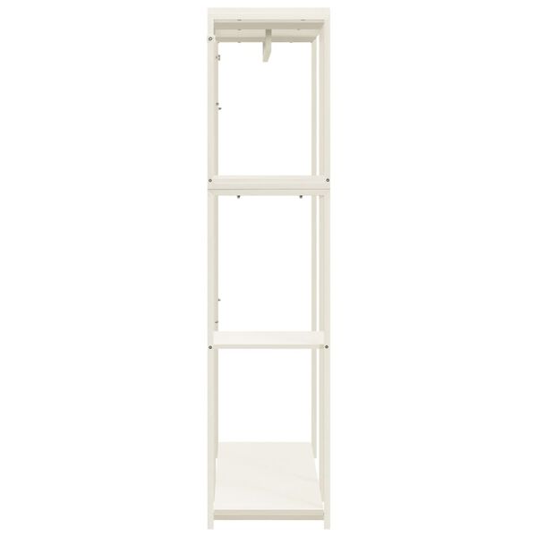vidaXL Roupeiro 90x40x167 cm metal e contraplacado branco