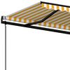 vidaXL Toldo retr&aacute;til autom&aacute;tico 450x350 cm amarelo e branco