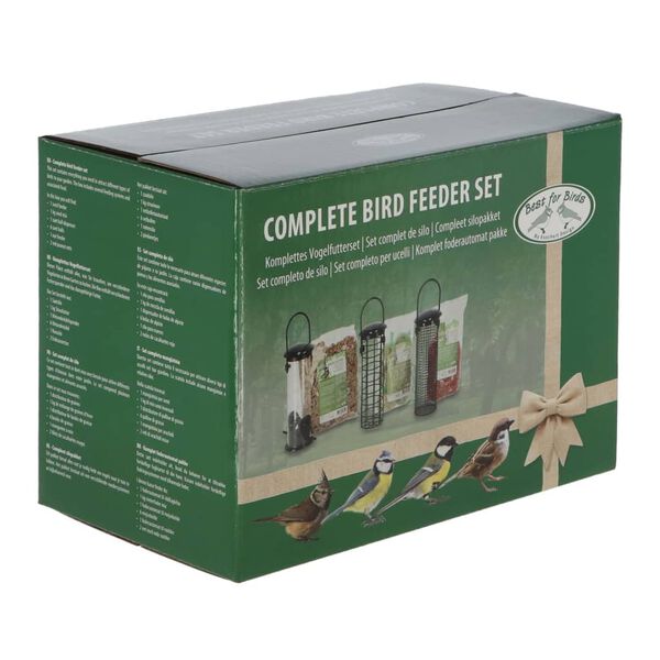 Esschert Design Conjunto completo de comedouros de p&aacute;ssaros S 3 pcs