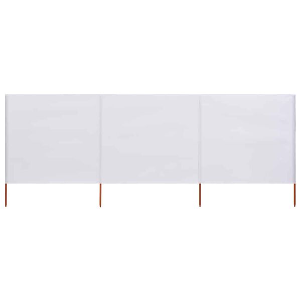 vidaXL Para-vento com 3 pain&eacute;is 400x80 cm tecido branco areia