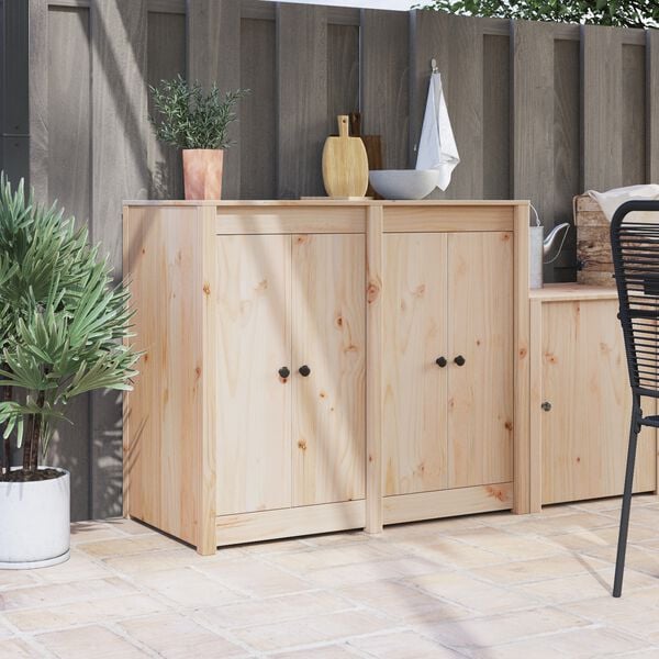 vidaXL Porta de Cozinha MEPPEL 2 pcs Creme 50 x 9 x 82 cm