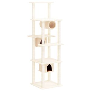 vidaXL &Aacute;rvore para gatos c/ postes arranhadores sisal 169 cm cor creme
