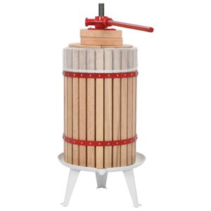 vidaXL Prensa para fruta e vinho com saco de pano 24 L carvalho