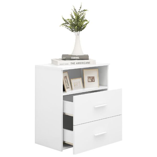 vidaXL Mesa de cabeceira 50x32x60 cm branco
