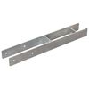 vidaXL &Acirc;ncoras de veda&ccedil;&atilde;o 2 pcs 8x6x60 cm a&ccedil;o galvanizado prateado