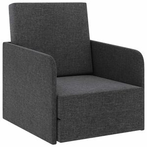 vidaXL Poltrona convert&iacute;vel tecido cinzento-escuro