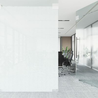 vidaXL Película janela estática 45x1000 cm PVC branco transpar. fosco