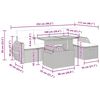 vidaXL 6 pcs conjunto sof&aacute;s jardim com almofad&otilde;es PE/ac&aacute;cia cinzento