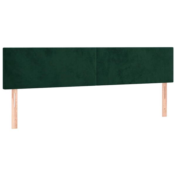 vidaXL Cabeceiras verde-escuro 200x5x78/88 cm veludo
