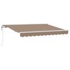 vidaXL Toldo retr&aacute;til Cinzento-acastanhado 4 x 2 m tecido