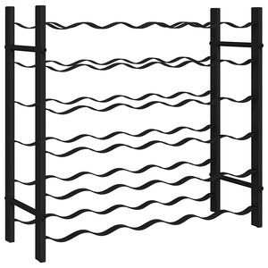 vidaXL Garrafeira para 36 garrafas ferro preto