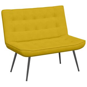vidaXL Banco 110x74x84 cm veludo amarelo