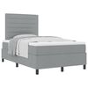 vidaXL Cama Box com colch&atilde;o Cinzento-claro 120 x 200 cm tecido