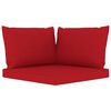 vidaxL 6 pcs conjunto lounge de jardim c/ almofad&otilde;es vermelhos pinho