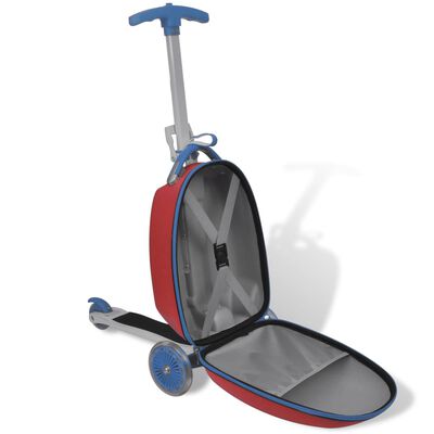 vidaXL Scooter para crianças com mala vermelho