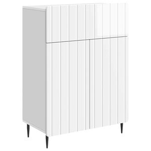 vidaXL Buffet Branco Brilhante 66 x 34,5 x 92 cm Derivados de Madeira
