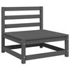 vidaXL 2 pcs conjunto lounge de jardim pinho maci&ccedil;o cinzento