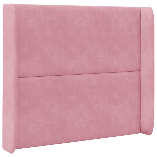 vidaXL Orelha de Cabeceira Rosa 80 x 16 x 4 cm Veludo