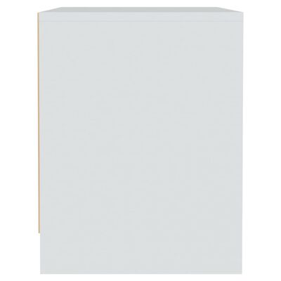 vidaXL Mesas de cabeceira 2 pcs 45x34x44,5 cm aglomerado branco
