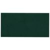 vidaXL Painel de parede 12 pcs 60x30 cm veludo 2,16 m&sup2; verde-escuro