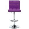 vidaXL Bancos de bar 2 pcs couro artificial roxo