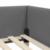 vidaXL Estrutura de Cama de Canto Cinza Escuro 100 x 200 cm tecido