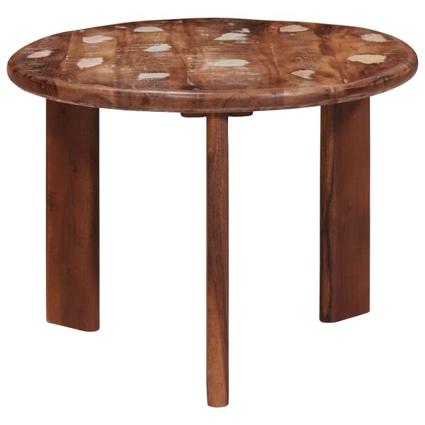 vidaXL Mesas de Caf&eacute; Empilh&aacute;veis 3 pcs Madeira Recuperada Maci&ccedil;a