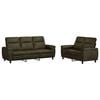 vidaXL Conjunto de Sof&aacute;s 2 pcs Verde Ex&eacute;rcito Couro Suede Sint&eacute;tico