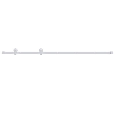 vidaXL Kit de ferragens para porta deslizante 183 cm aço branco