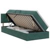 vidaXL Cama com Armazenamento Verde-Escuro 90 x 200 cm Veludo