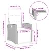 vidaXL Cadeira de jardim reclin&aacute;vel com mesa de apoio vime PE cinzento