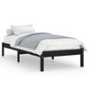 vidaXL Estrutura de cama 100x200 cm madeira pinho maci&ccedil;o preto