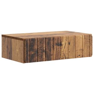 vidaXL Mesa Lateral de Parede Madeira antiga 59 x 34,5 x 17 cm