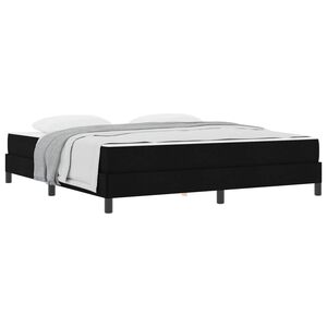 vidaXL Cama Box com colch&atilde;o Preto 180 x 200 cm tecido