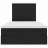 vidaXL Cama com arruma&ccedil;&atilde;o e colch&atilde;o Preto 120 x 200 cm Veludo