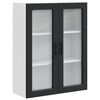 vidaXL Arm&aacute;rio de Vidro de Parede PORTO Preto 80 x 31 x 100 cm