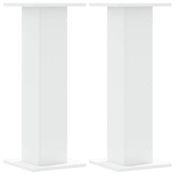 vidaXL Suportes p/ plantas 2 pcs 30x30x80 cm derivados madeira branco