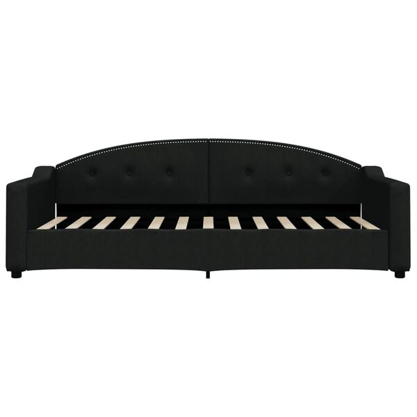 vidaXL Sof&aacute;-cama 90x200 cm tecido preto