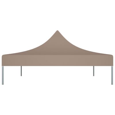 vidaXL Teto para tenda de festas 4,5x3 m 270 g/m² cinzento-acastanhado
