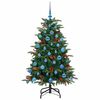 vidaXL &Aacute;rvore de Natal Artificial Verde 150 cm PVC, Metal e Pl&aacute;stico