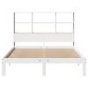 vidaXL Cama com estante sem colch&atilde;o 160x200 cm pinho maci&ccedil;o branco
