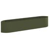 vidaXL Cama de Jardim Elevada Verde-Azeitona 220 x 40 x 40 cm A&ccedil;o