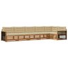vidaXL Conjunto de Sof&aacute;s para Exterior 6 pcs Natural e Bege
