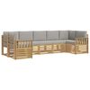 vidaXL Conjunto de Sof&aacute;s para Exterior 6 unid. Branco e Cinza Claro