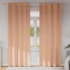 vidaXL Cortinas Blackout com Argolas 2 pcs Marrom Claro 260 x 140 cm