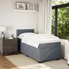 vidaXL Cama com molas/colch&atilde;o 90x200 cm veludo cinza-escuro