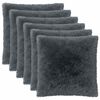 vidaXL Capa almofada 6 pcs HEERLEN Antracite 80 x 80 cm Fleece PV