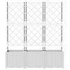 vidaXL Vaso de Jardim 3 pcs Branco 120 x 40 x 143 cm A&ccedil;o