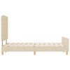vidaXL Estrutura da Cama com cabeceira Creme 120 x 190 cm tecido