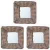 vidaXL Espelhos 3 pcs 15x15 cm vime